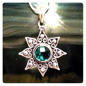Aqua Apatite Gem Star Necklace